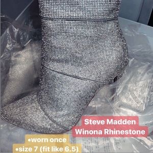Steve Madden Winona Rhinestone Boot Heels